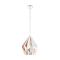 CARLTON 1 Lampa wisząca 31cm biała/miodowo-złota