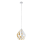 CARLTON 1 Lampa wisząca 31cm biała/miodowo-złota