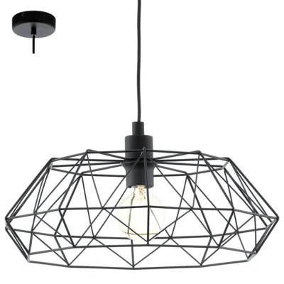 Carlton 2 Lampa wisząca 45,5 cm czarna