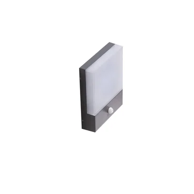 CIVITA SENSOR Lampa zewnętrzna ścienna 12W 800lm 3000K IP54 ciemnoszara z czujnikiem ruchu