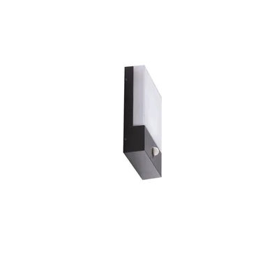CIVITA SENSOR Lampa zewnętrzna ścienna 12W 800lm 3000K IP54 ciemnoszara z czujnikiem ruchu
