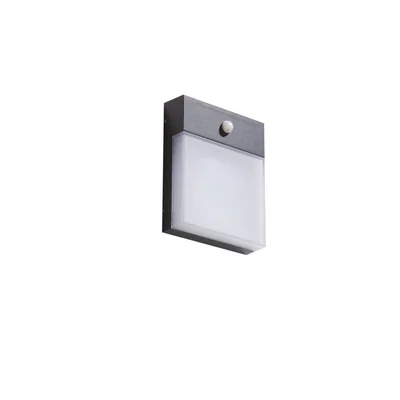 CIVITA SENSOR Lampa zewnętrzna ścienna 12W 800lm 3000K IP54 ciemnoszara z czujnikiem ruchu