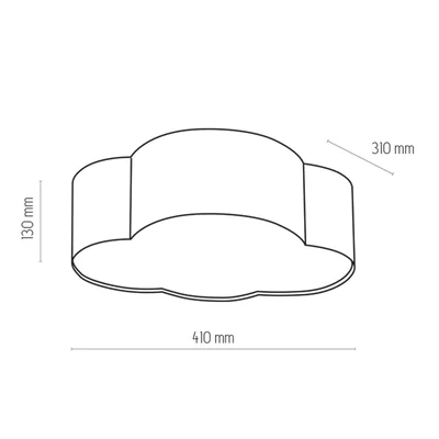 CLOUD Lampa sufitowa niebieska