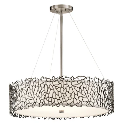 CORAL Lampa wisząca 56cm klasyczny pewter