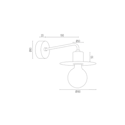 CORSO Kinkiet 25cm E27 IP20 chrom