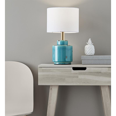COUS Lampa stołowa antyczny niebieski