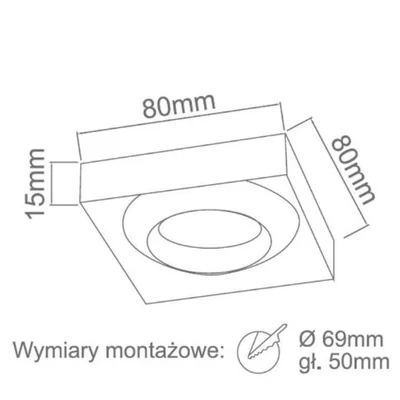 Dardo Mobile Lampa sufitowa wpuszczana chrom