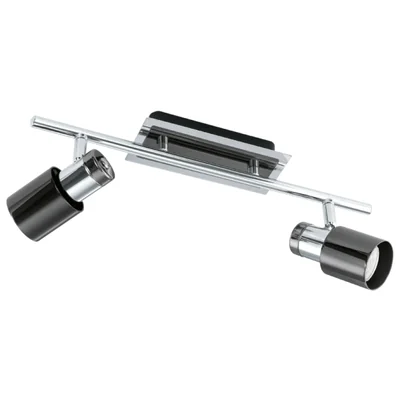 DAVIDA 1 Lampa ścienno-sufitowa podwójna nikiel-nero