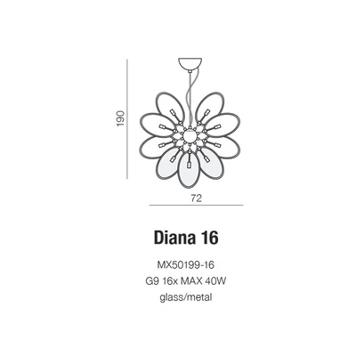 DIANA Lampa wisząca G9 IP20 srebrna z dymionymi kloszami
