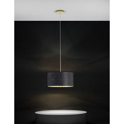 DOLORITA Lampa wisząca pojedyncza czarna/złota