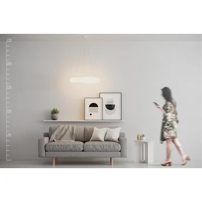 DONUT PENDANT CCT 60 Lampa wisząca biała