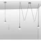 DROPS Lampa wisząca podwójna aluminium szczotkowane