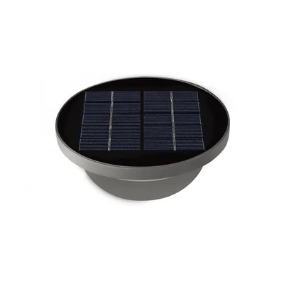 Dusk Lampa ścienna solarna ekspozycyjna szara