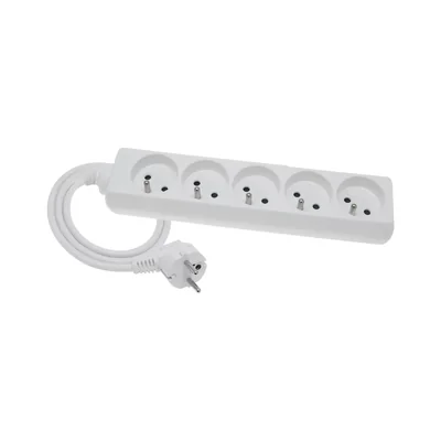 ECONOMIC Przedłużacz 5 gniazd z/u 1,5m H05VV-F 3x1 biały