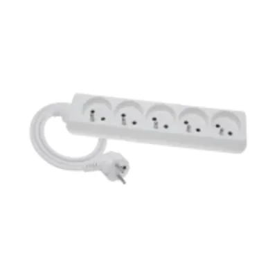 ECONOMIC Przedłużacz 5 gniazd z/u 1,5m H05VV-F 3x1 biały