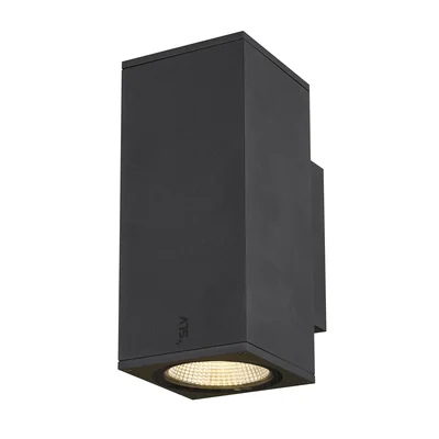 ENOLA SQUARE  UP/DOWN M Lampa zewnętrzna ścienna 20W 1900LM 3000K/4000K IP65 czarna