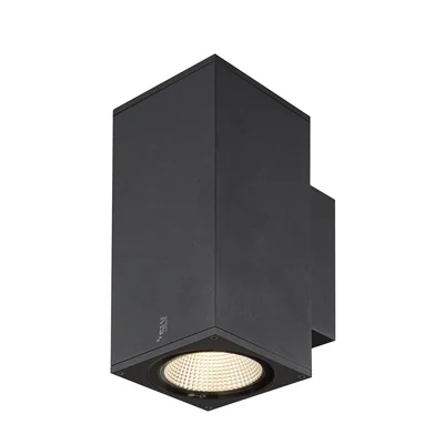 ENOLA SQUARE  UP/DOWN M Lampa zewnętrzna ścienna 20W 1900LM 3000K/4000K IP65 czarna