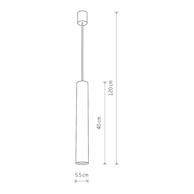 EYE L Lampa wisząca 40cm 10W GU10 IP20 biała