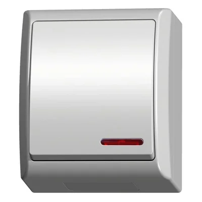 FALA Łącznik jednobiegunowy z podświetleniem biały