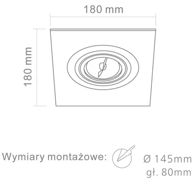 Faro I Bianco Lampa sufitowa wpuszczana biała