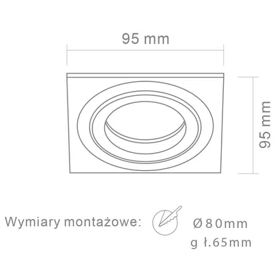 FASTO I ALLUMINIO Lampa wpuszczana aluminium szczotkowane