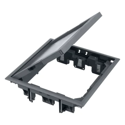 FB Puszka podłogowa 12xK45 lub 6xS500 z pokrywą 12mm szara