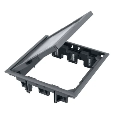 FB Puszka podłogowa 12xK45 lub 6xS500 z pokrywą 5mm szara