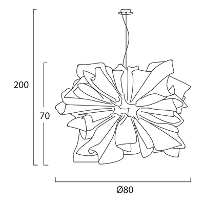 FLUO Lampa wisząca ekspozycyjna biała