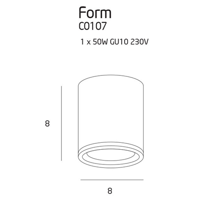 Form Lampa sufitowa IP65 chrom