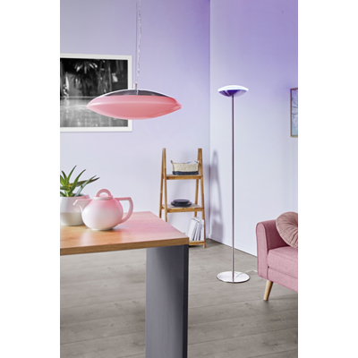 FRATTINA-C Lampa podłogowa RGB+TW nikiel satynowy