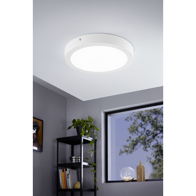 FUEVA-C Lampa sufitowa 22,5 cm RGB+TW nikiel satynowy