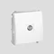 Gniazdo antenowe końcowe pojedyncze, białe