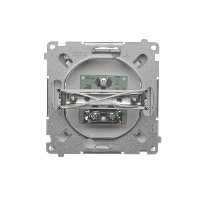 Gniazdo antenowe pojedyncze końcowe moduł satyna metalik