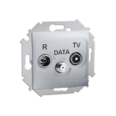 Gniazdo antenowe R-TV-DATA (moduł) aluminium (metalik)