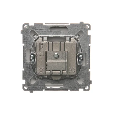 Gniazdo antenowe R-TV końcowe separowane (moduł) inox (metalik)