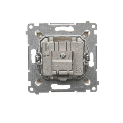 Gniazdo antenowe R-TV końcowe separowane (moduł), krem