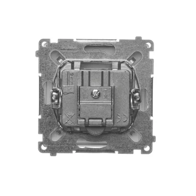 Gniazdo antenowe R-TV końcowe separowane (moduł) satyna (metalik)