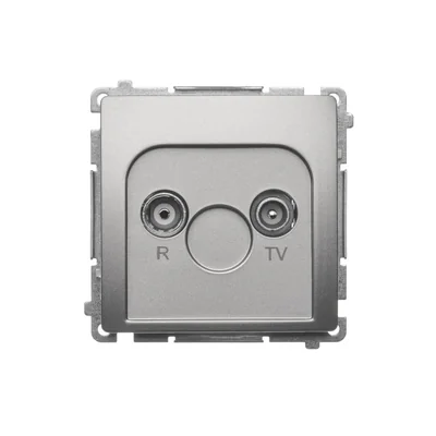 Gniazdo antenowe R-TV końcowe separowane (moduł) satyna (metalik)