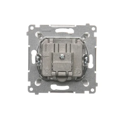 Gniazdo antenowe R-TV końcowe separowane (moduł), srebrny (metalik)