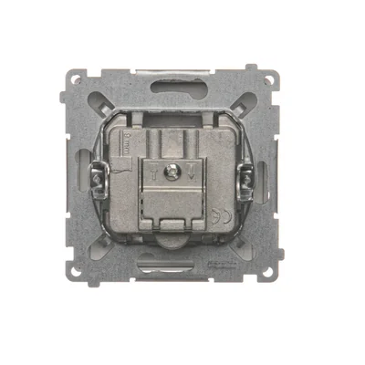 Gniazdo antenowe R-TV przelotowe (moduł) tłumienie 10dB inox (metalik)