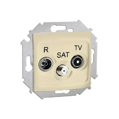 Gniazdo antenowe R-TV-SAT końcowe (moduł) beż