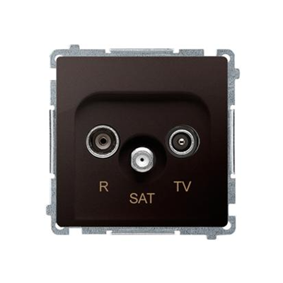Gniazdo antenowe R-TV-SAT końcowe (moduł) czekoladowy mat