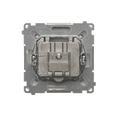 Gniazdo antenowe R-TV-SAT przelotowe (moduł) inox (metalik)