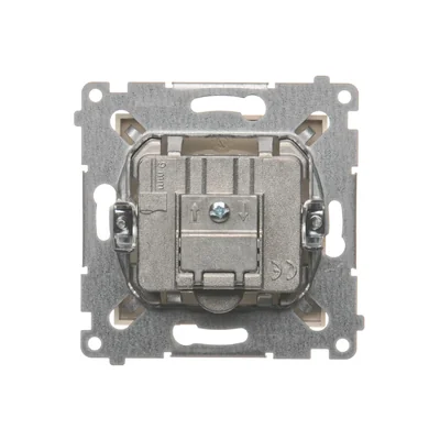 Gniazdo antenowe R-TV-SAT przelotowe (moduł) krem