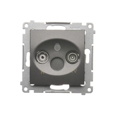 Gniazdo antenowe R-TV zakończeniowe do gniazd przelotowych (moduł) antracyt (metalik)