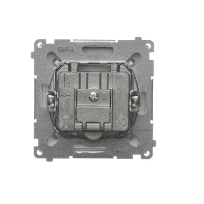 Gniazdo antenowe R-TV zakończeniowe do gniazd przelotowych (moduł) satyna metalik