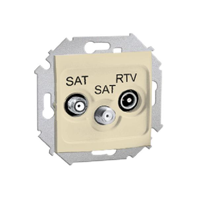 Gniazdo antenowe SAT-SAT-RTV końcowe (moduł) beż