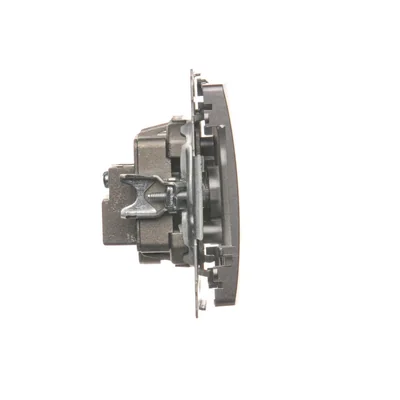 Gniazdo antenowe satelitarne podwójne końcowe SAT-SAT-RTV (moduł) inox (metalik)