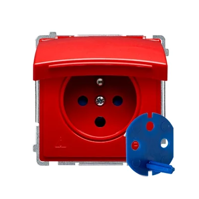 Gniazdo DATA do wersji IP44 (moduł) 230V, czerwone