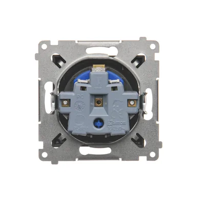 Gniazdo DATA z kluczem uprawniającym (moduł) 230V, brąz mat metalik